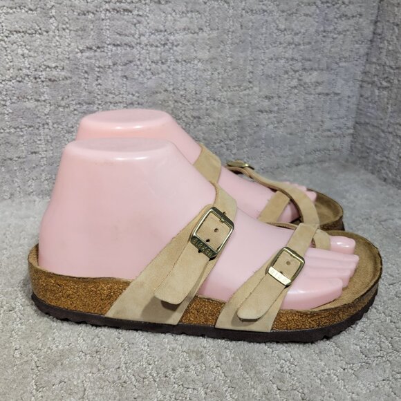 Birkenstock Mayari Size EU37 US L6M4 Natural leather Nubuck Soft Footbed Sandals - Picture 13 of 14